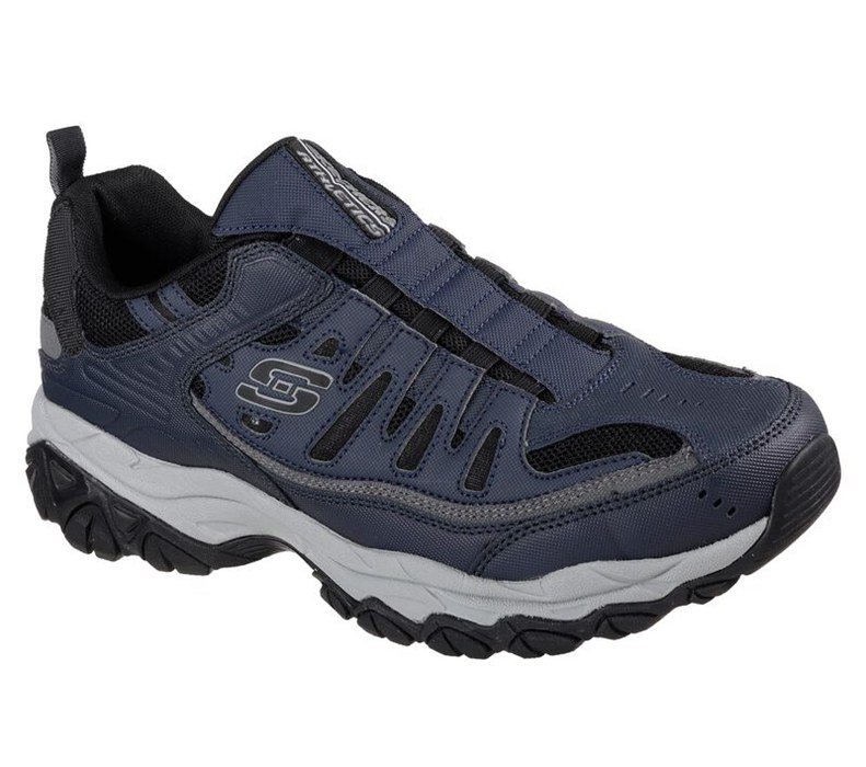 Skechers Herr Marinblå/Svarta Slip On - After Burn M. Fit - Sverige (TGBNK-6053)